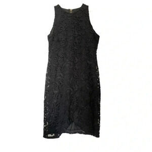 Asos black lace sheath sleeveless mini dress size Xsmall/Small New